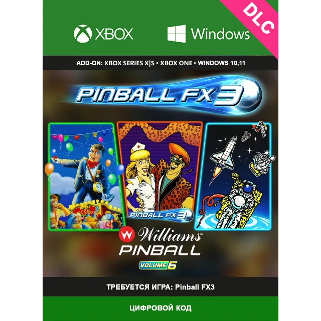 Pinball FX3 - Williams Pinball: Volume 6 XBOX /ПК🔑DLC
