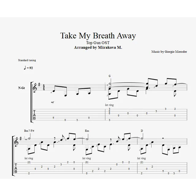 Take My Breath Away - OST "Top Gun"