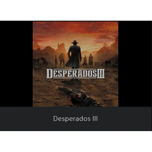 💥Desperados III 🔵 PS4 / PS5 🔴Турция🔴