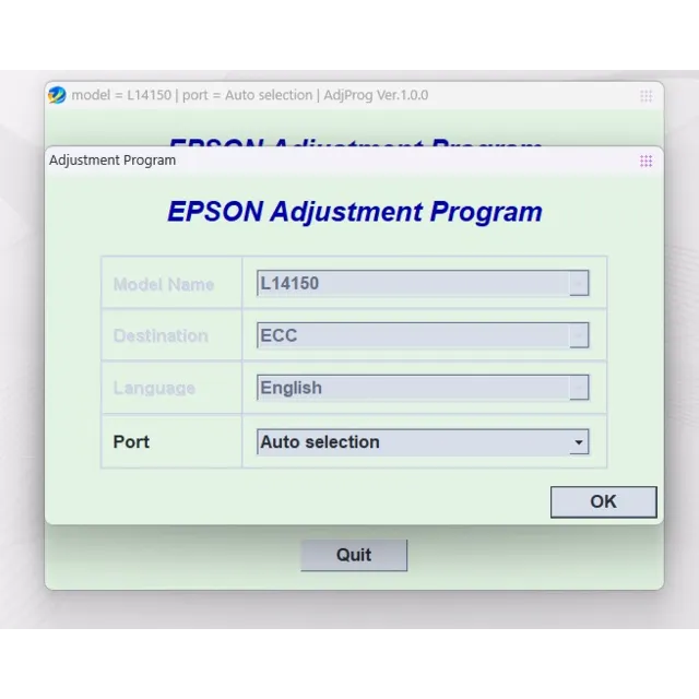EPSON AdjProg Reset L14150 L14158