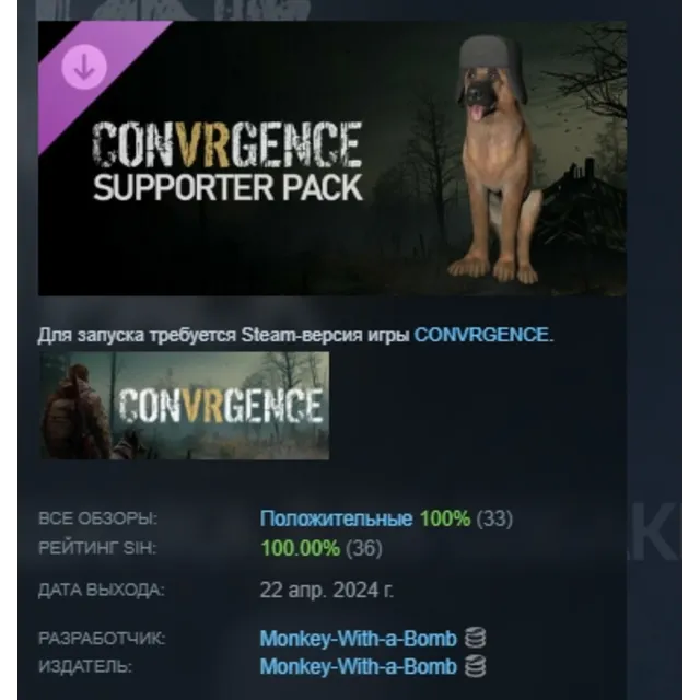 CONVRGENCE - Supporter Pack DLC АВТОДОСТАВКА STEAM РОССИЯ