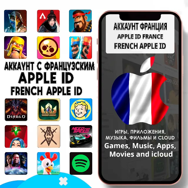 APPLE ID ЛИЧНЫЙ ФРАНЦИЯ ФРАНЦУЗСКИЙ ios AppStore iPhone