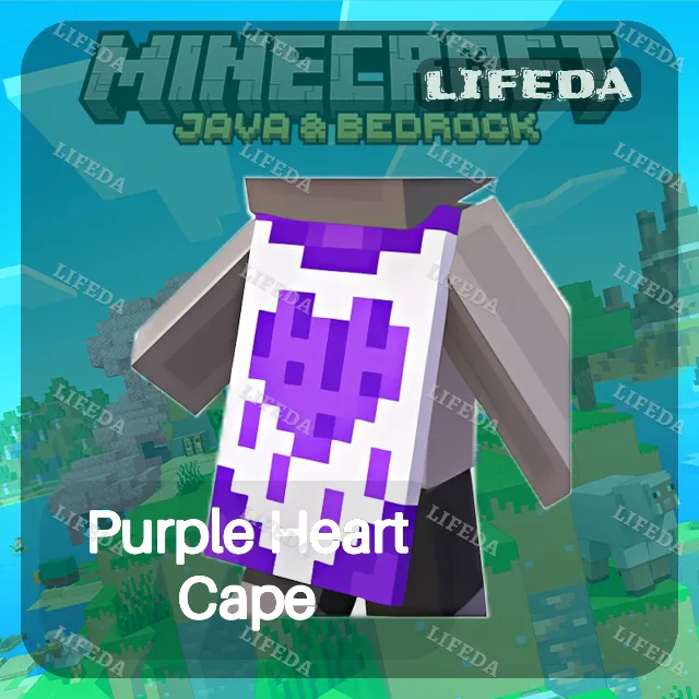 МАЙНКРАФТ ⛏️【Purple Heart Cape】🏗️СКИН • ТВИЧ ДРОПЫ / ДРОПСЫ • JAVA &amp; BEDROCK•GLOBAL