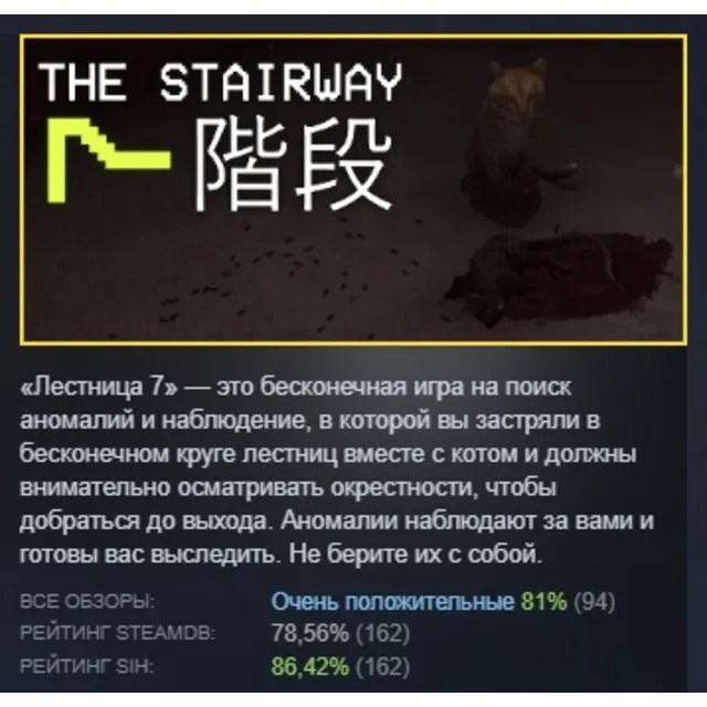 The Stairway 7 - Anomaly Hunt Loop Horror Game АВТОДОСТАВКА STEAM GLOBAL МГНОВЕННО ЛИ