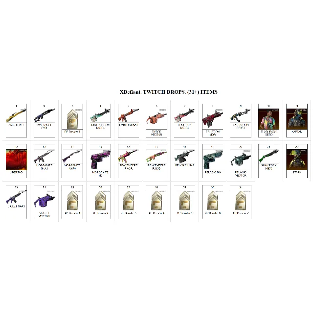 🔥 XDefiant ✦TWITCH DROPS✦31+ СКИНОВ/ ПРЕДМЕТОВ +🎁