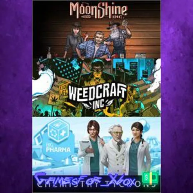☀️Weedcraft Inc + Moonshine Inc + Big Pharma - Chemistry Tycoons Bundle XBOX