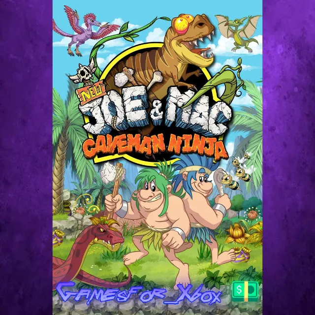 ☀️New Joe &amp; Mac - Caveman Ninja XBOX