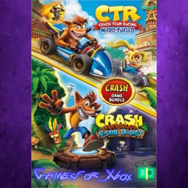 ☀️Crash Bandicoot Bundle - N. Sane Trilogy + CTR Nitro-Fueled XBOX