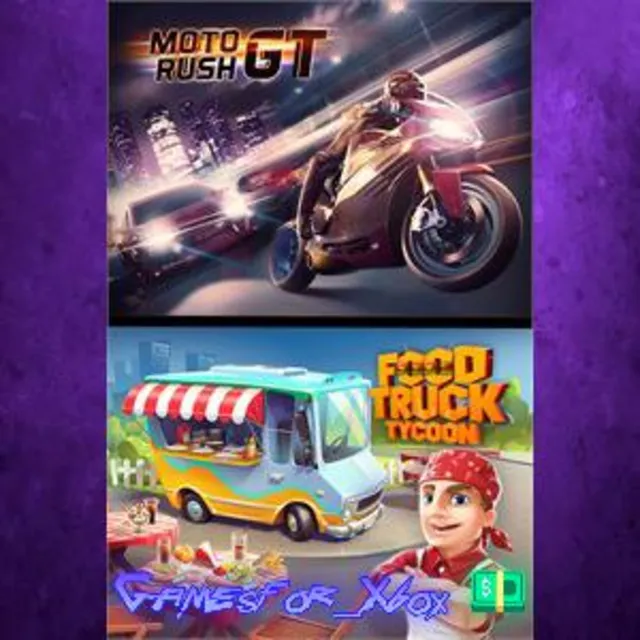 ☀️Moto Rush GT + Food Truck Tycoon XBOX