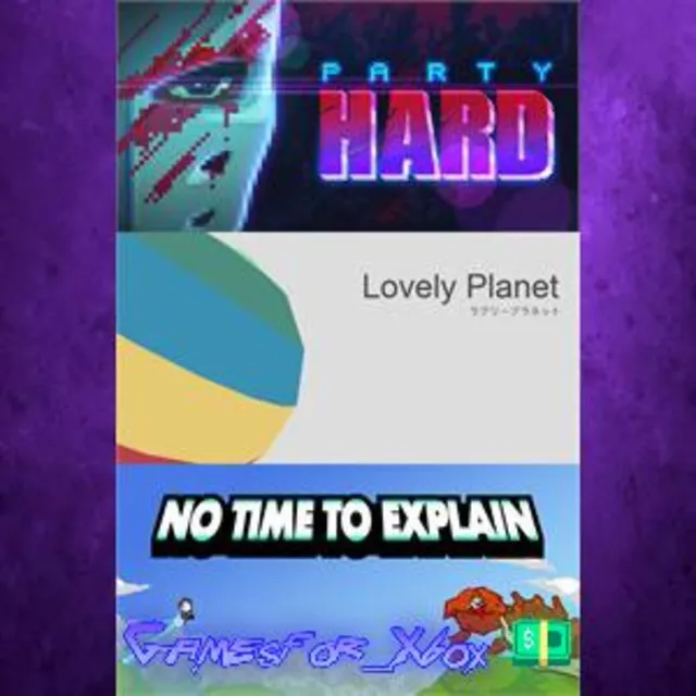 ☀️tinyBuild Bundle PartyHard + Lovely Planet + No Time To Explain XBOX