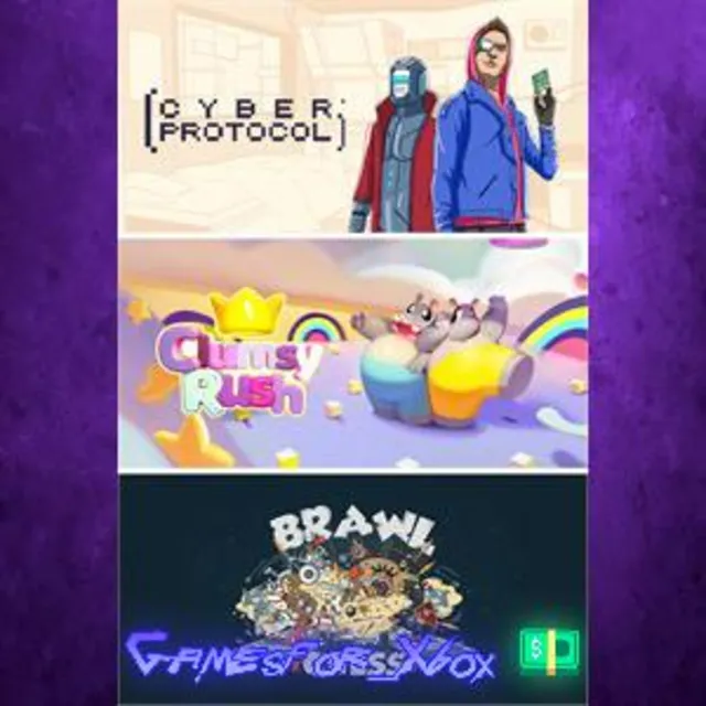 ☀️Cyber Protocol + Clumsy Rush + Brawl Chess XBOX