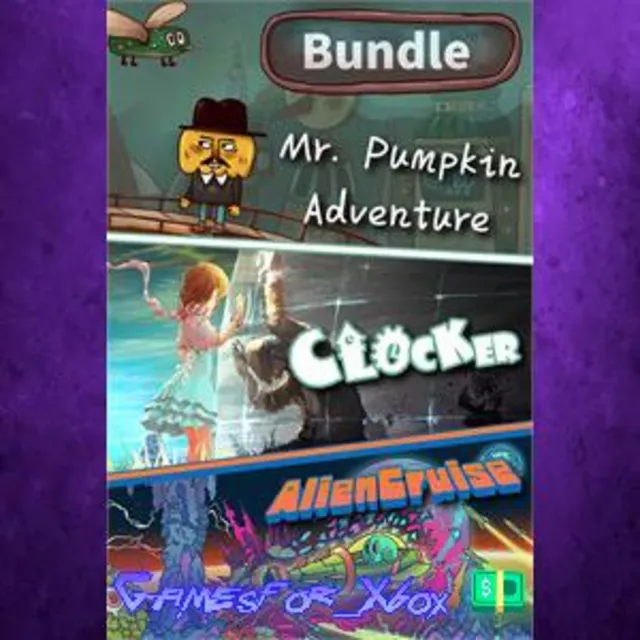 ☀️Clocker &amp; Mr. Pumpkin Adventure &amp; Alien Cruise Bundle XBOX
