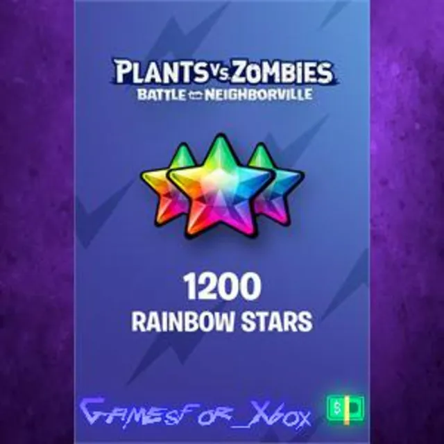 ☀️Plants vs. Zombies Battle for Neighborville – 1000 +200 Bonus Rainbow Stars XBOX DL