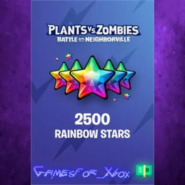 ☀️Plants vs. Zombies Battle for Neighborville – 2000 +500 Bonus Rainbow Stars XBOX DL