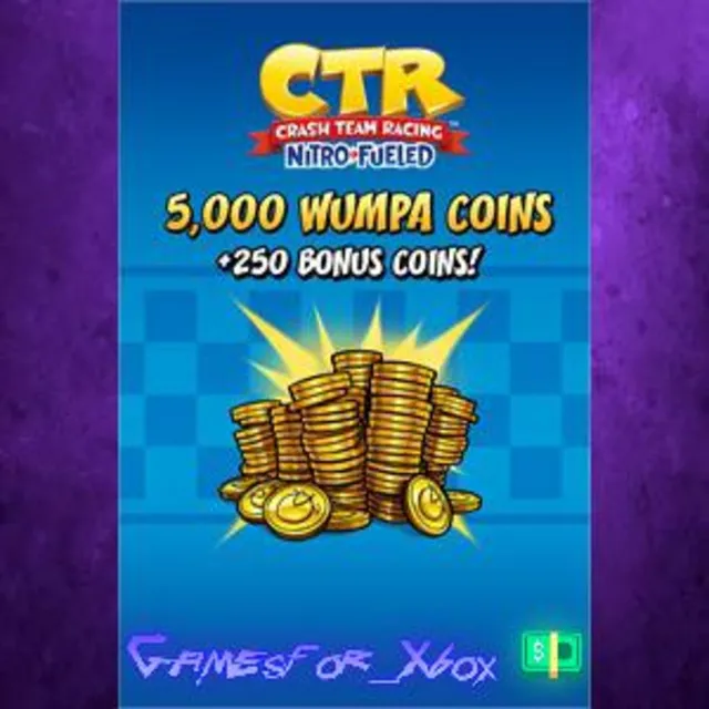 ☀️Crash Team Racing Nitro-Fueled - 5000 +250 Wumpa Coins XBOX DLC