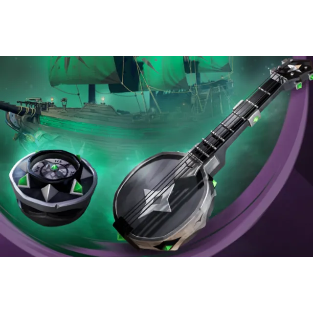 Sea of ​​Thieves Обсидиан Банджо Оникс Компас и ключ от