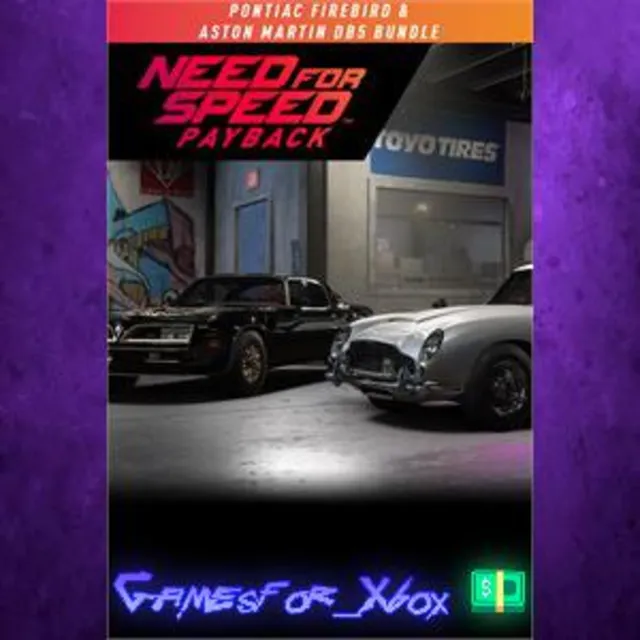 ☀️Need for Speed Payback Pontiac Firebird &amp; Aston Martin DB5 Superbuild Bundle XBOX D