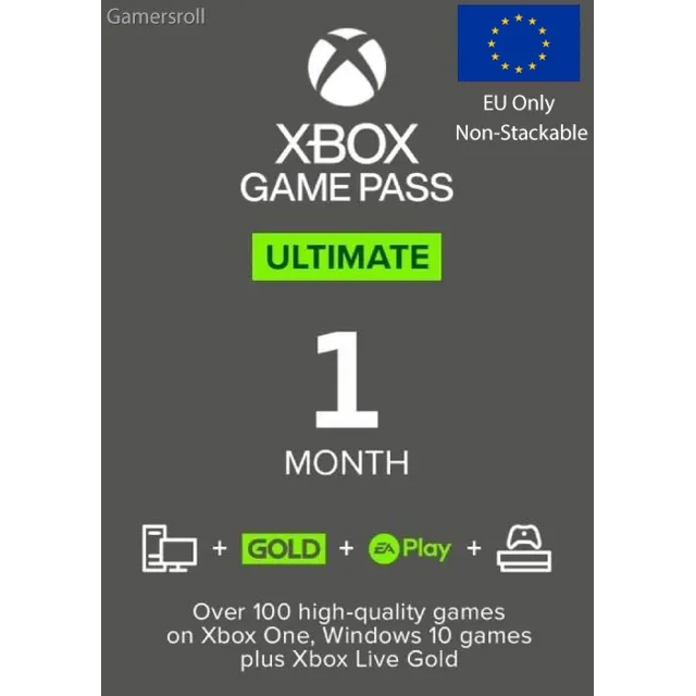Xbox Game Pass Ultimate 1 месяц Евросоюз Game Core &amp; EA