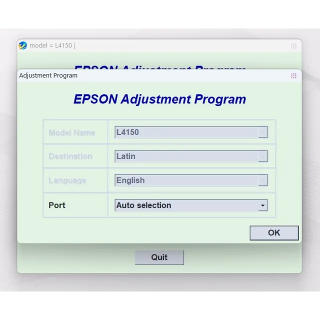 Сброс EPSON AdjProg L4150L4151L4153L4156L4158