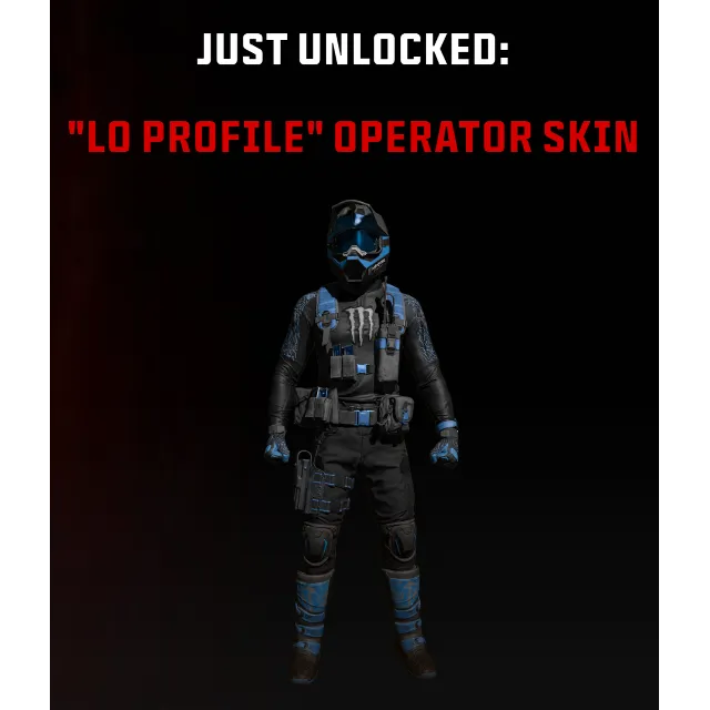 🔑Blue MONSTER ENERGY |MW3|Скин оператора «LO PROFILE»