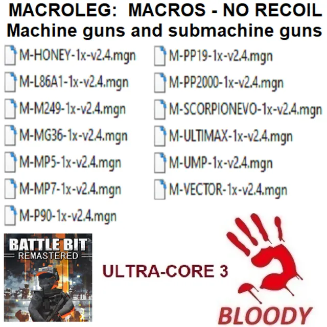 BattleBit remastered - ПП и пулемёты - макросы - bloody