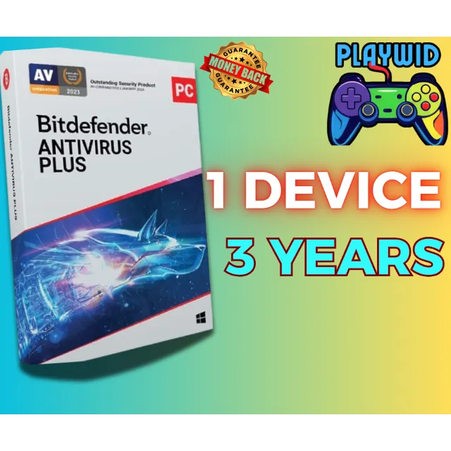 BitDefender Antivirus Plus 1 ПК, ключ на 3 года