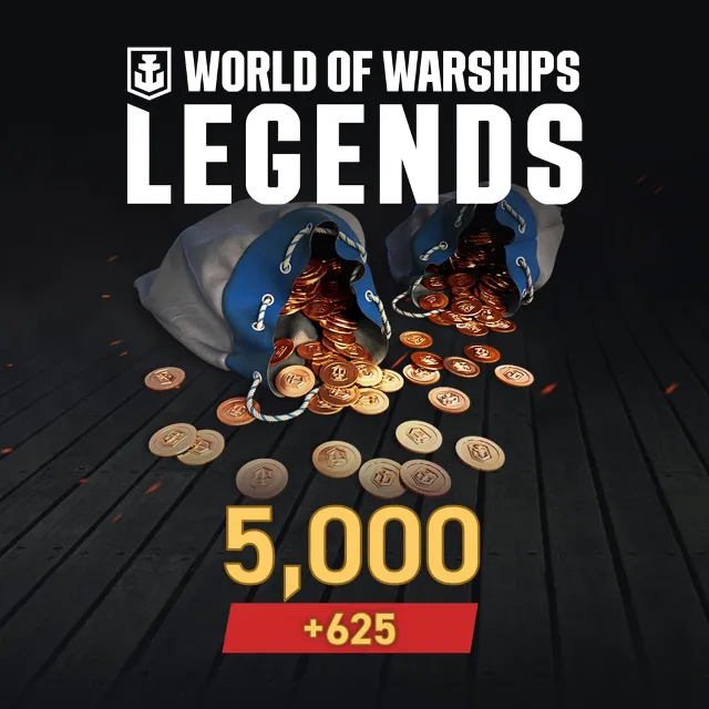 World of Warships: Legends - 5625 дублонов PS5 ПСН