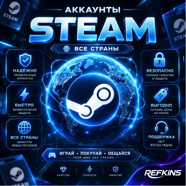 АККАУНТ STEAM НОВЫЙ ЛИЧНЫЙ СТИМ ТУРЦИЯ КАЗАХСТАН УКРАИНА США СНГ ИНДИЯ КИТАЙ ЕВРОПА
