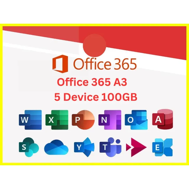 Office 365 100 ГБ 5 устройств Windows/Mac/iOS/Androi