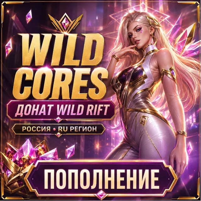 Донат Wild Rift валюта Wild Cores пополнение LoL Россия