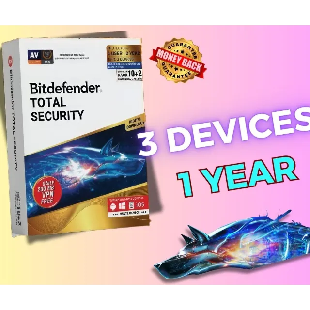 Bitdefender Total Security 3 Device 1  Ключ.