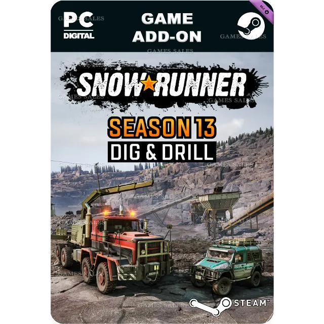 ✅💙SNOWRUNNER - SEASON 13: DIG &amp; DRILL💙STEAM GIFT🤖