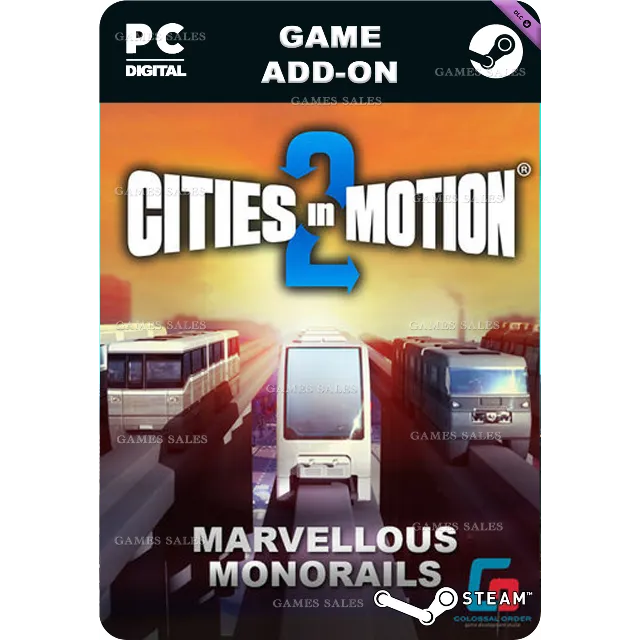 ✅💙CITIES IN MOTION 2: MARVELLOUS MONORAILS💙STEAM GIFT