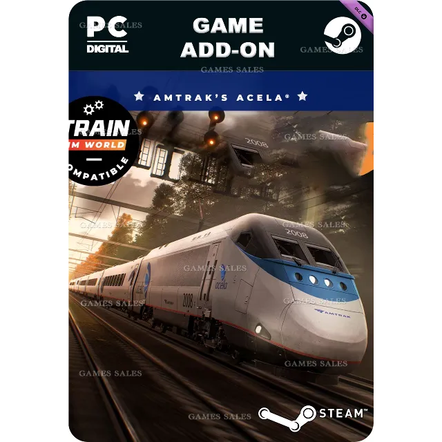 ✅💙TRAIN SIM WORLD® 5: AMTRAK'S ACELA®💙STEAM GIFT🤖