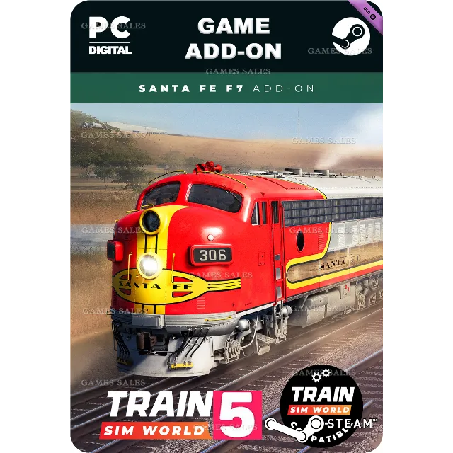 ✅💙TRAIN SIM WORLD® 5: SANTA FE F7 ADD-ON💙STEAM GIFT🤖