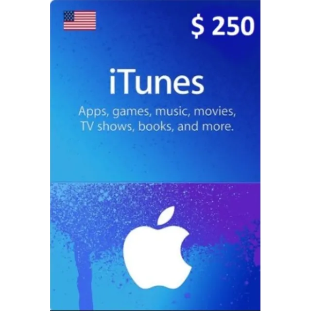 🟢ITunes Gift Card 250 USD (USA)🔑