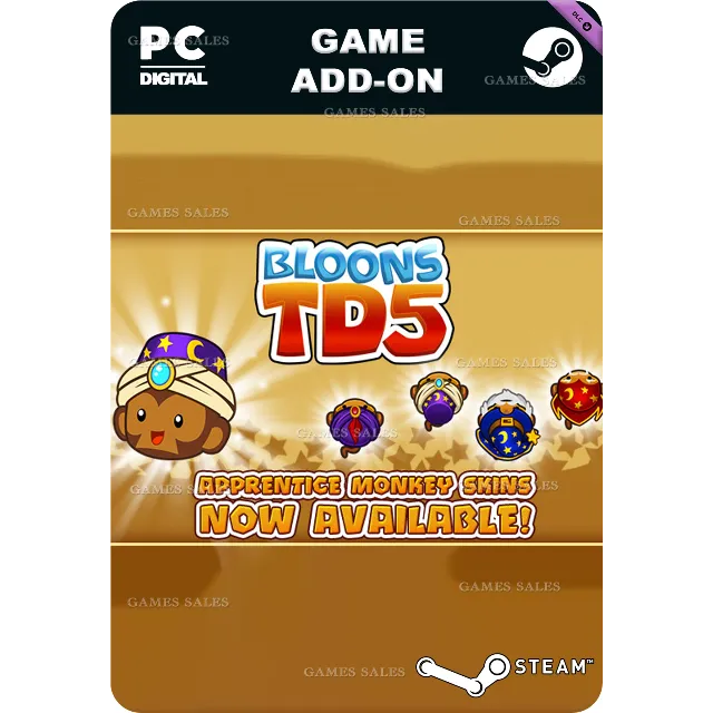 ✅💙BLOONS TD 5 - SAMURAI NINJA MONKEY SKIN💙STEAM GIFT