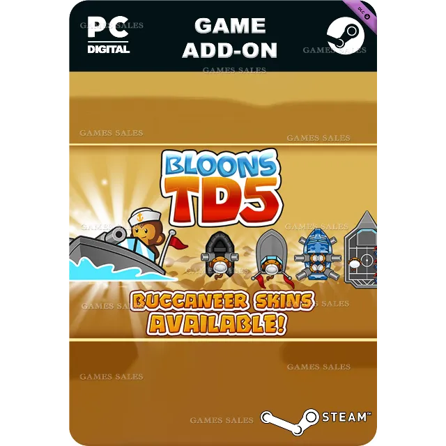 ✅💙BLOONS TD 5 - NAVY MONKEY BUCCANEER SKIN💙STEAM GIFT