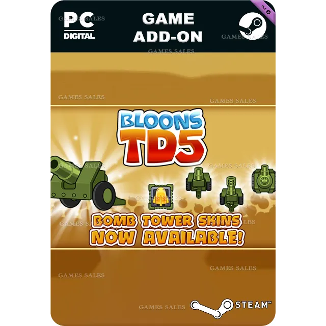 ✅💙BLOONS TD 5 - MILITARY BOMB TOWER SKIN💙STEAM GIFT🤖