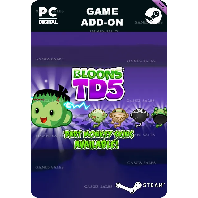 ✅💙BLOONS TD 5 - HALLOWEEN DART MONKEY SKIN💙STEAM GIFT