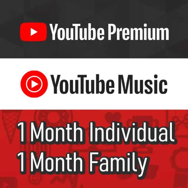 ⭐YouTube Premium Music Семейная Индивидуальная подписка