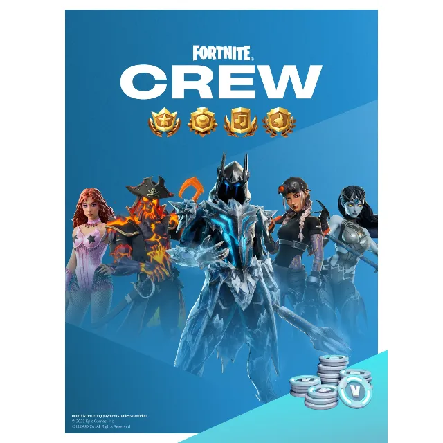 🕹️🎮CREW 6 Месяц (Отряд=Боевой пропуск +1000 V-Bucks⏭️