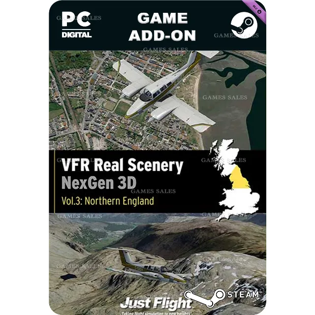 ✅💙FSX STEAM: VFR REAL SCENERY NEXGEN 3D - VOL. 3💙