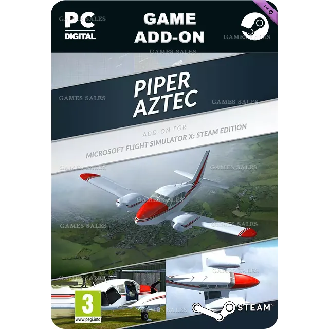 ✅💙FSX: STEAM EDITION - PIPER AZTEC ADD-ON💙STEAM GIFT