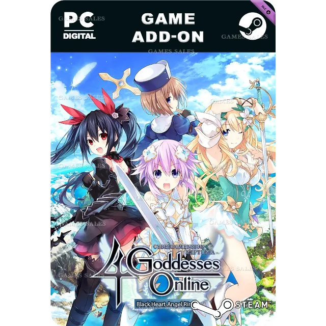 ✅💙CYBERDIMENSION NEPTUNIA: 4 - BLACK HEART ANGEL RING
