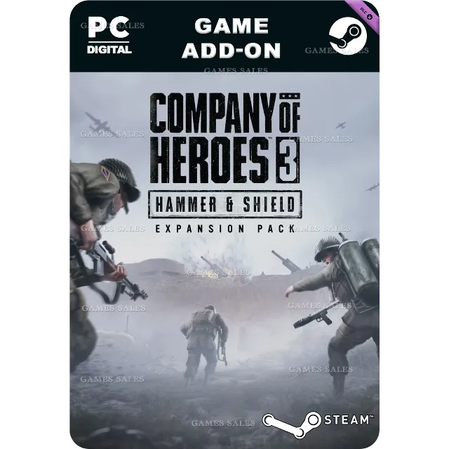 ✅💙COMPANY OF HEROES 3: HAMMER &amp; SHIELD EXPANSION PACK