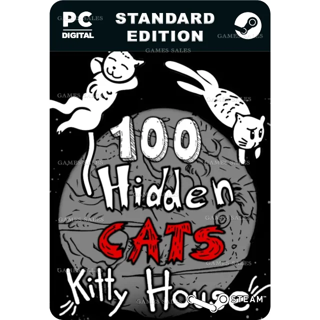 ✅💙100 HIDDEN CATS : KITTY HOUSE💙STEAM GIFT🤖АВТО