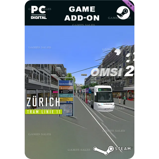 ✅💙OMSI 2 ADD-ON ZURICH TRAM LINIE 11💙STEAM GIFT🤖АВТО
