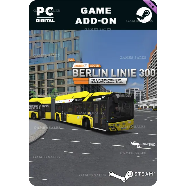 ✅💙OMSI 2 ADD-ON BERLIN LINIE 300💙STEAM GIFT🤖АВТО