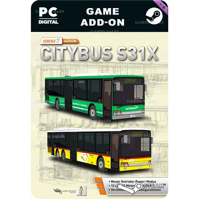 ✅💙OMSI 2 ADD-ON CITYBUS S31X💙STEAM GIFT🤖АВТОДОСТАВКА